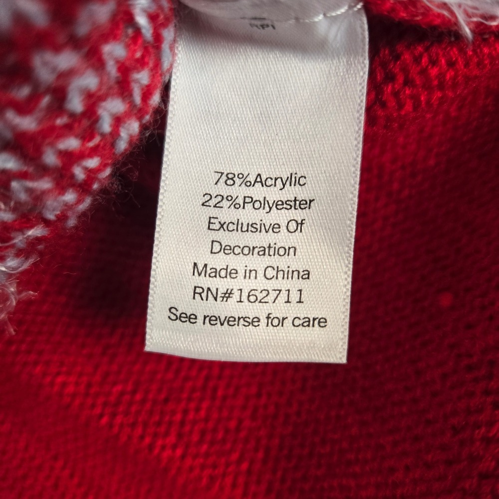 Celebrate Together Womens XXL Red Oh Snow Snowman Ugly Christmas Sweater Bells - Picture 8 of 8
